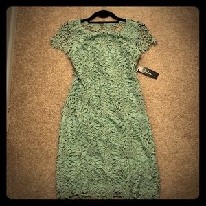 Green lace dress